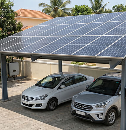Solar Carport Module Mounting Structure