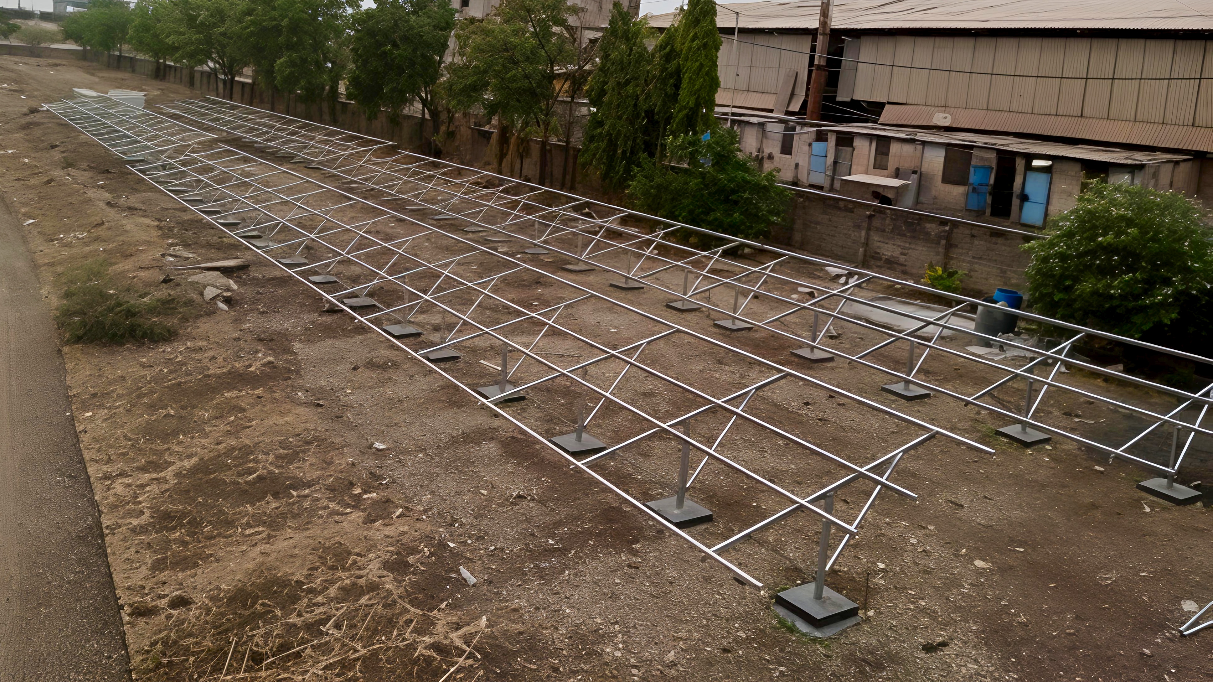 Gulbarga 90KW Ground Mounted Structure
