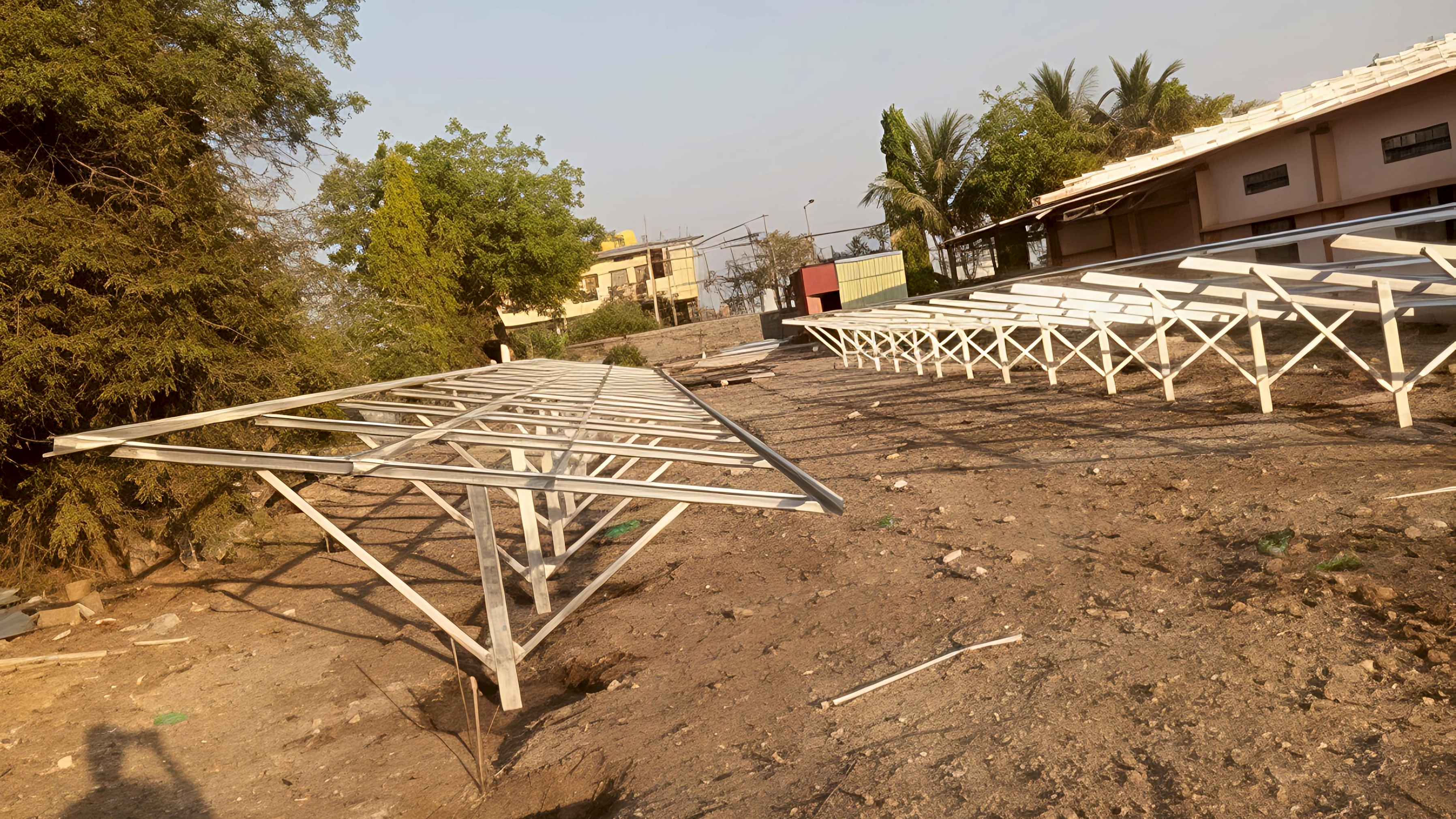 Gulbarga 90KW Ground Mounted Structure