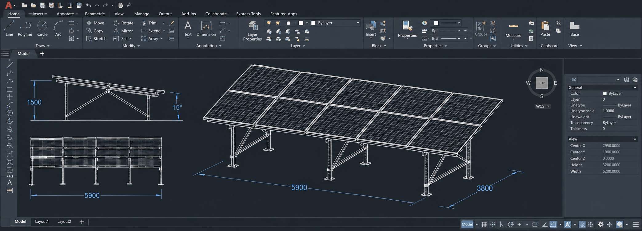 AutoCAD Structure Design Screenshot
