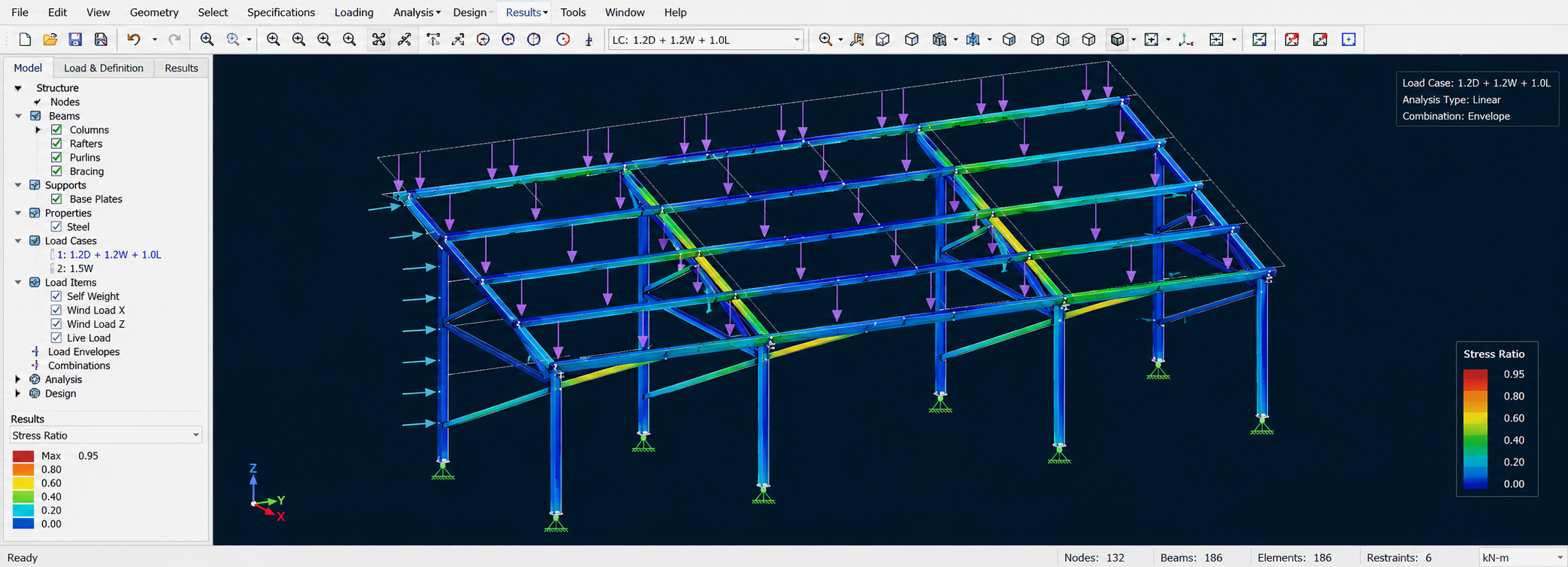 STAAD.Pro Structural Analysis Screenshot